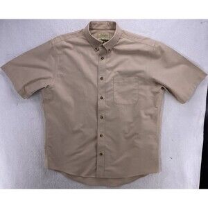 Cabela's Outfitter Series Shirt Mens Large Button Down Khaki Tan Outdoors
